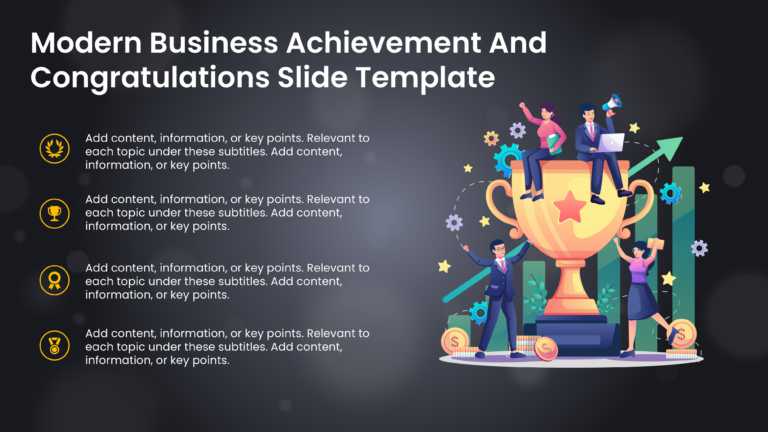 Modern Business Achievement And Congratulations Slide Template & Google Slides Theme