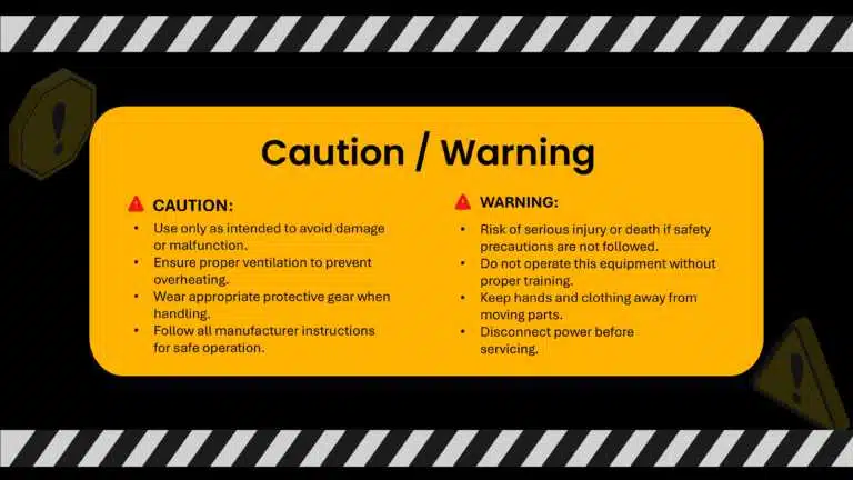 Caution And Warning Slide PowerPoint Template