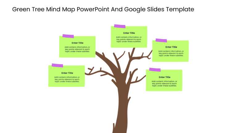 Green Tree Mind Map PowerPoint And Google Slides Template