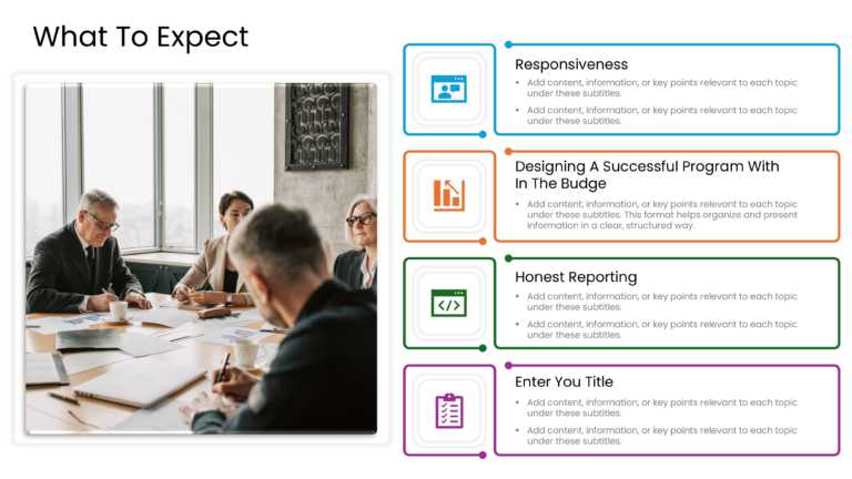 What To Expect Slide PowerPoint Template