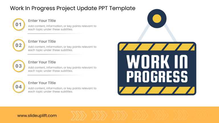 Work In Progress Project Update PPT Template