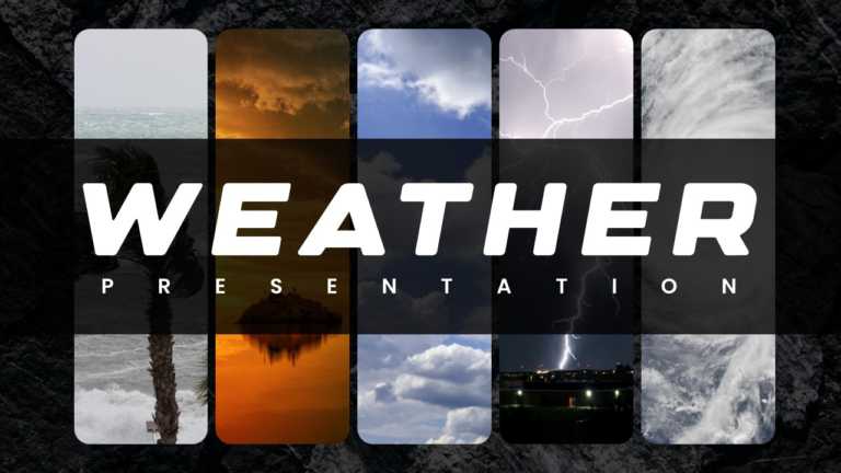 Animated Weather Overview Vertical PowerPoint Template