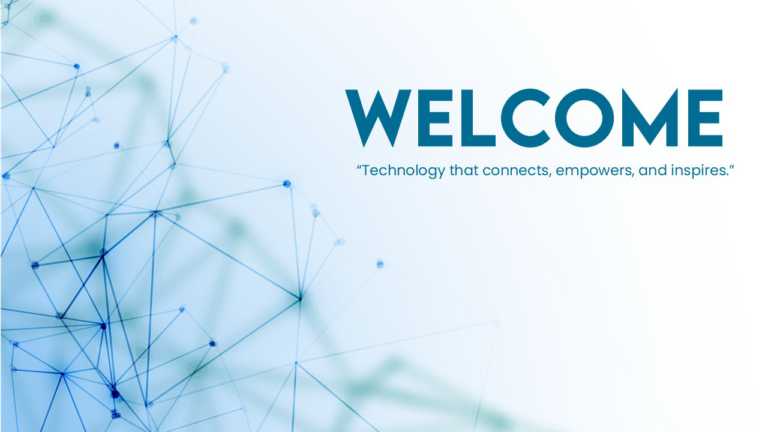 Project Welcome Introduction Slide Professional Welcome Slide For Technology Presentations