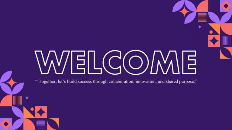 Purple Mosaic Welcome Slide