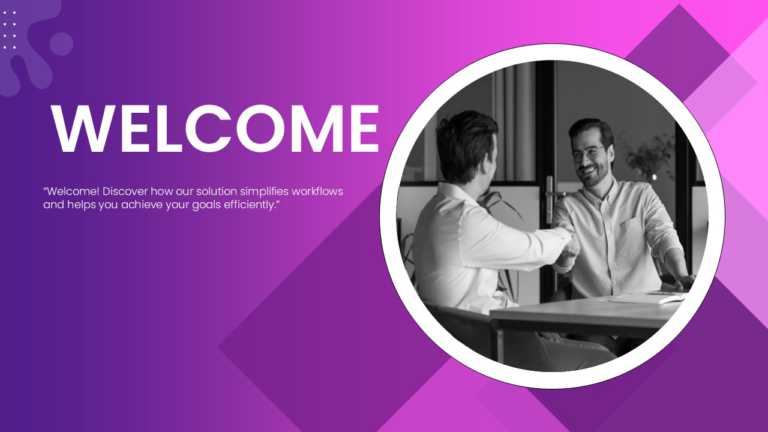 Welcome Slide For Sales Presentations