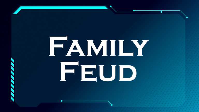 Animated Game Show Family Feud PowerPoint Template