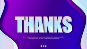 Animated Purple Thank You Slide Template