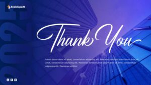 Corporate Thank You Slide With Business Skyline