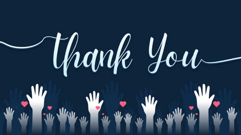 Free Gratitude Thank You Slide For Hands And Heart