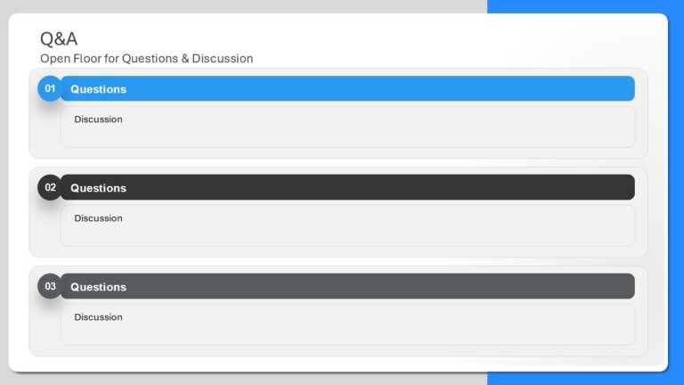 Numbered Q&A Presentation Template