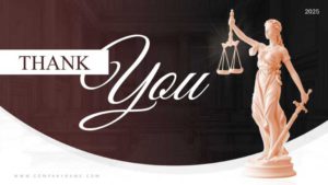 Thank You Slide for Legal Presentations