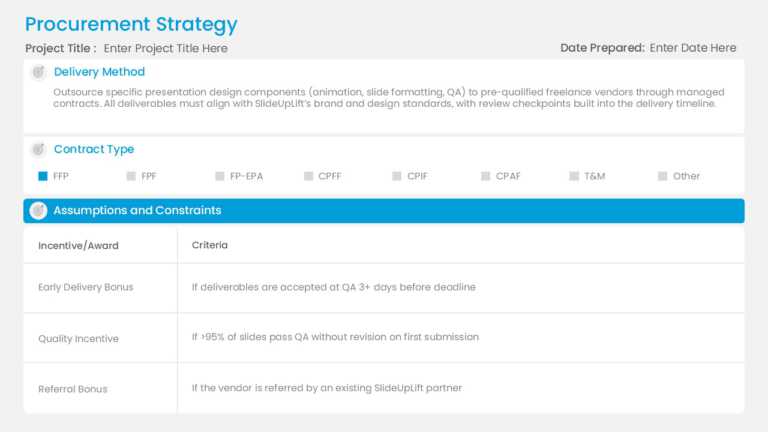 Procurement Strategy Presentation Template