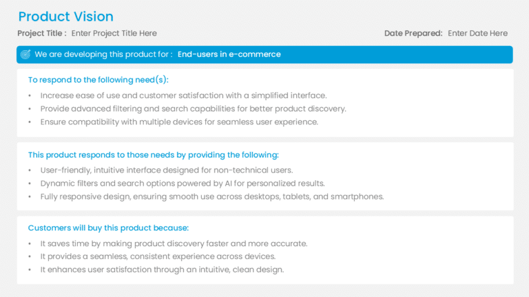 Product Vision Presentation Template