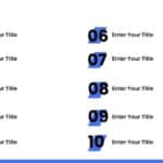 10 Steps Blue Numbered Agenda Powerpoint Template & Google Slides Theme