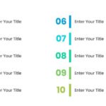 10 Steps Blue and Green Numbered Agenda Presentation Template & Google Slides Theme