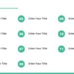 11 Steps Teal Circular Number Agenda Presentation Template & Google Slides Theme