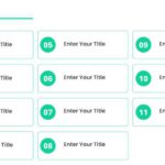 11 Steps Teal Numbered Box Agenda Powerpoint Template & Google Slides Theme
