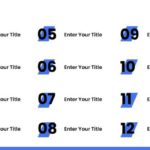 12 Steps Blue Numbered Agenda Slide Template & Google Slides Theme