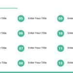 12 Steps Teal Circle Agenda Presentation Template & Google Slides Theme