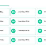 12 Steps Teal Number Grid Agenda Presentation Template & Google Slides Theme
