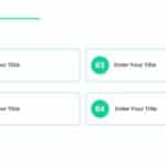 4 Steps Teal Circular Number Agenda Powerpoint Template & Google Slides Theme