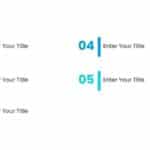 5 Steps Blue Vertical Number Agenda Powerpoint Template & Google Slides Theme