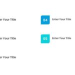 5 Steps Blue and Teal Boxed Agenda Powerpoint Template & Google Slides Theme