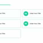 5 Steps Teal Circular Number Agenda Slide Template & Google Slides Theme