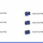 6 Steps Blue Number Highlight Agenda Presentation Template & Google Slides Theme