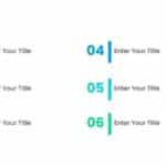 6 Steps Blue and Teal Vertical Agenda Powerpoint Template & Google Slides Theme