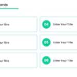 6 Steps Teal Circular Number Agenda Presentation Template & Google Slides Theme