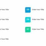 7 Steps Blue and Green Boxed Agenda Powerpoint Template & Google Slides Theme