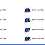 8 Steps Blue Numbered Highlight Agenda Powerpoint Template & Google Slides Theme