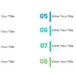 8 Steps Blue and Green Number Agenda Slide Template & Google Slides Theme