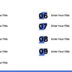 9 Steps Blue Numbered Highlight Agenda Slide Template & Google Slides Theme