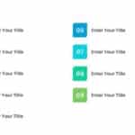 9 Steps Blue and Green Number Box Agenda Slide Template & Google Slides Theme