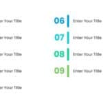 9 Steps Blue and Green Vertical Agenda Presentation Template & Google Slides Theme