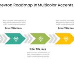 Five Steps Chevron Roadmap In Multicolor Accents & Google Slides Theme