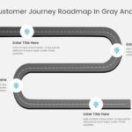Four Steps Customer Journey Roadmap In Gray And Blue Accents & Google Slides Theme