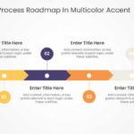 Four Steps Process Roadmap In Multicolor Accents & Google Slides Theme