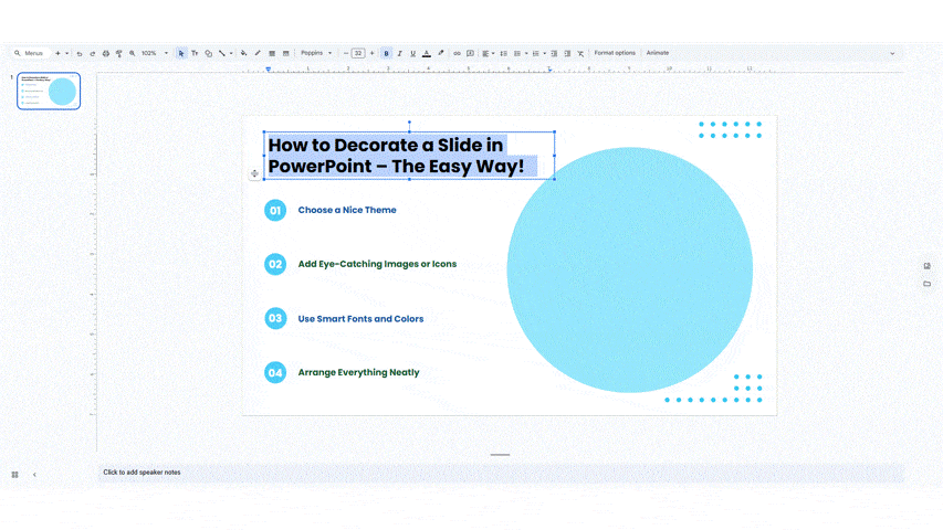 How to change text color using Eydropper Tool (Color Picker) 