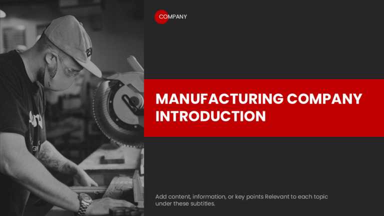 Manufacturing Company Introduction PPT Theme