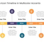 Seven Steps Icon Timeline In Multicolor Accents & Google Slides Theme
