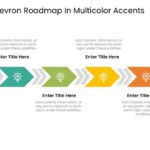 Six Steps Chevron Roadmap In Multicolor Accents & Google Slides Theme