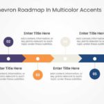 Six Steps Chevron Roadmap In Multicolor Accents & Google Slides Theme