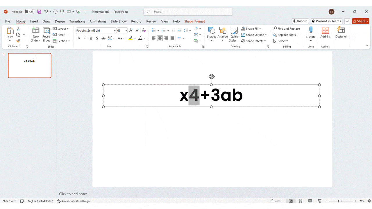 How to Add a Subscript in PowerPoint
