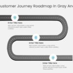 Three Steps Customer Journey Roadmap In Gray And Blue Accents & Google Slides Theme
