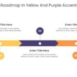 Three Steps Roadmap In Yellow And Purple Accents & Google Slides Theme