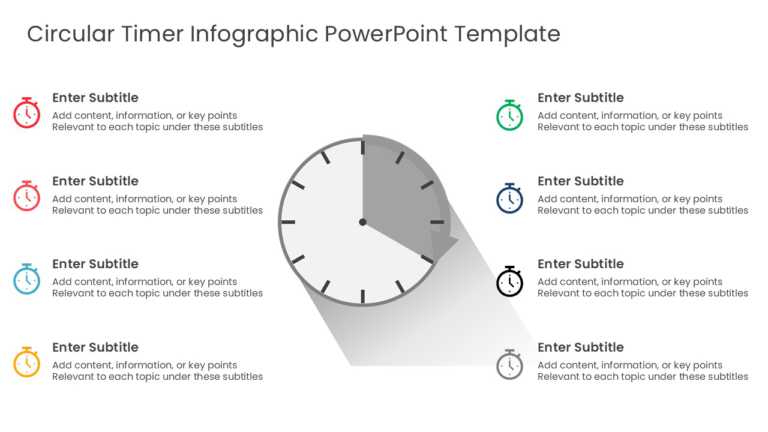 Timer Infographics Free Circular Timer Infographic PowerPoint Template