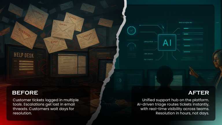Dark Themed Comparison Graphic Template